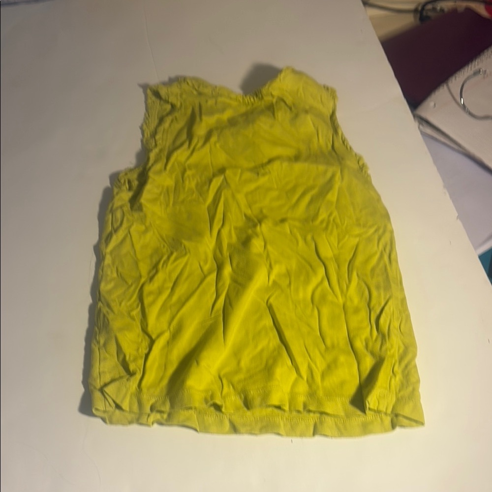 Mini Boden Yellow Ruffled Tank Top - Picture 3 of 3